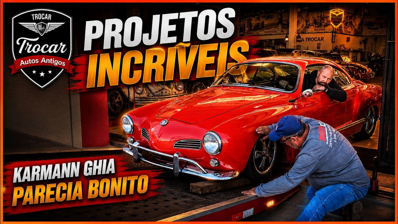 Novo Projeto na TROCAR! ✨ Karmann Ghia Vermelho 1968 Vai Ganhar Uma Nova Tapeçaria