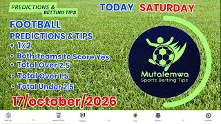 PREDIKSI SEPAKBOLA HARI INI 17/10/2026 PREDIKSI SEPAKBOLA | TIPS TARUHAN, #betti