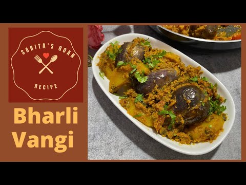 Goan Bharli Vangi with Dry Shrimp | Stuffed Brinjal Recipe in Konkani | Sarita’s Goan Recipes