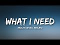 Hayley Kiyoko - What I Need (Lyrics) ft. Kehlani