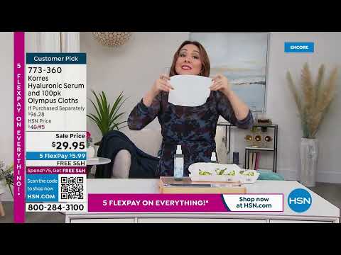 Korres Hyaluronic Serum and 100pack Olympus Cloths