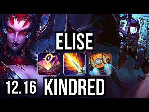 ELISE vs KINDRED (JNG) | 18/0/5, Legendary, 6 solo kills, 400+ games | EUW Master | 12.16