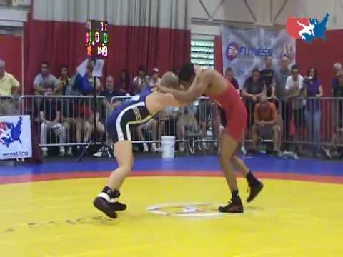 University Freestyle Final 55kg Match 1 - Angel Escobedo vs. Zach Sanders