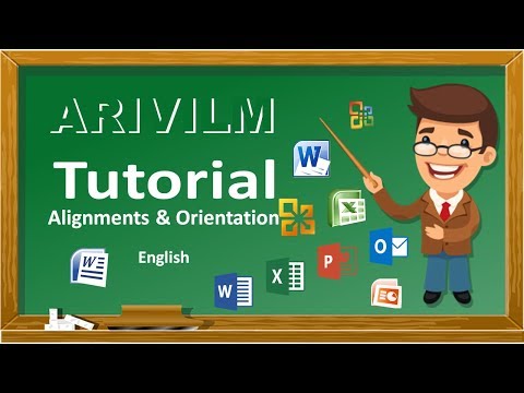 Arivilm - Excel - Tutorial - Alignments & Orientation - English