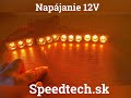 Výstražné LED světlo 12V - 12 x 1W oranžový Predátor s dálkovým ovládáním (4ks) - Video Youtube