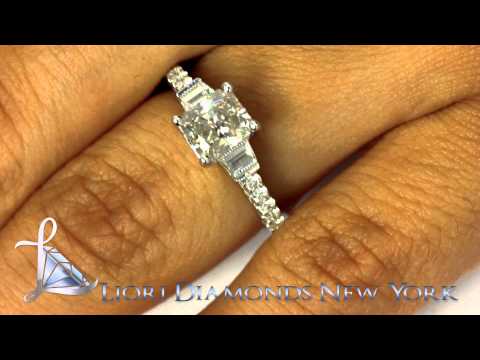 ER-SOLD-226 - 1.71 Carat H-SI1 Certified Radiant Cut Diamond Engagement Ring 14k White Gold