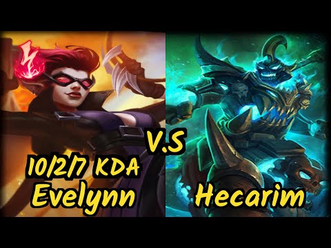 OPT Dardoch (EVELYNN) vs HECARIM - 10/2/7 KDA JUNGLE GAMEPLAY - NA Ranked DIAMOND v9.7