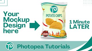 PhotoPea Tutorials - Creating a Mockup for Chips Packaging