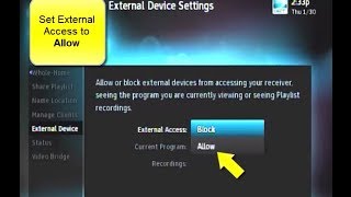 KVH - How to Allow External Device Access on a DIRECTV Receiver for TracVision TV Series System