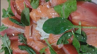 【料理動画】夏にピッタリ！サーモンのカルパッチョを作る#shorts
