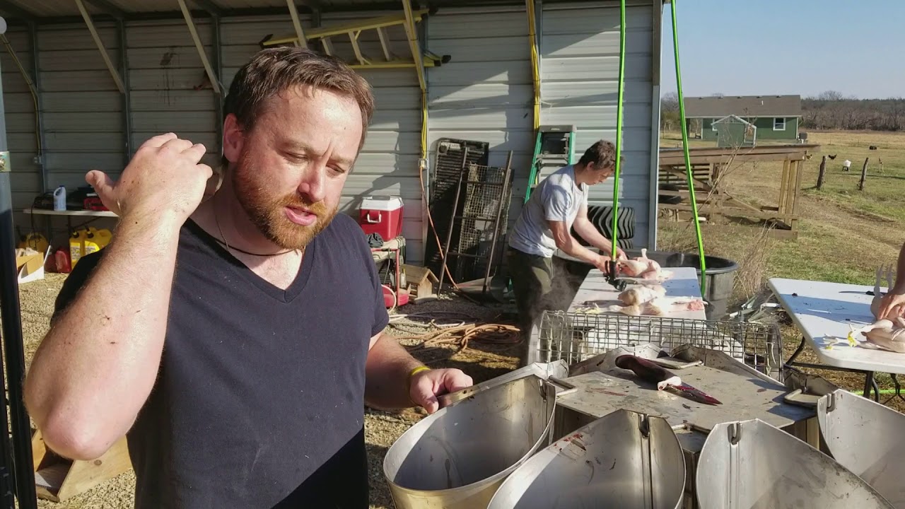 Butchering broilers using the Featherman Pro system