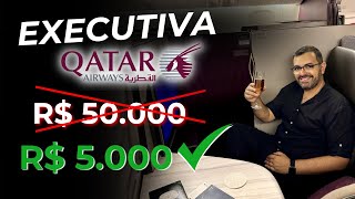 Como Viajar na EXECUTIVA da Qatar Airways?! MELHOR classe EXECUTIVA DO MUNDO!