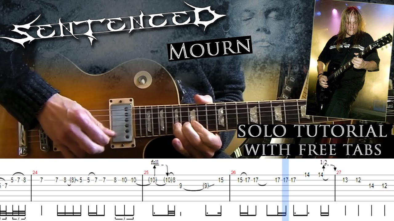 Sentenced - Mourn guitar cover / lesson (with tablatures and backing tracks)