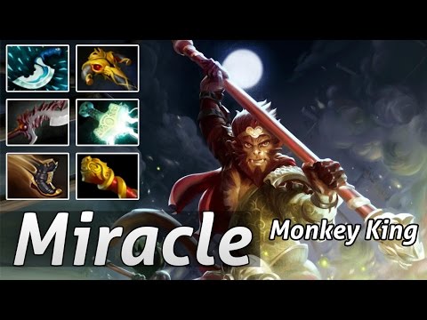 100,000 DMG Monkey King Hard Carry by Miracle Dota 2