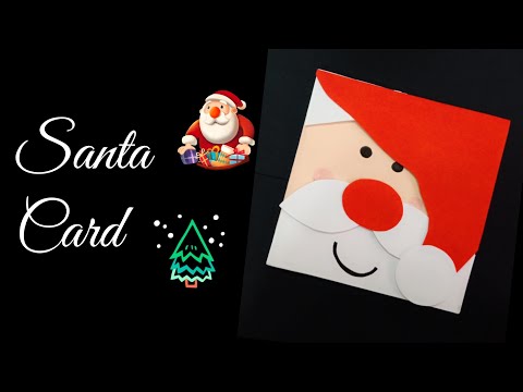 Santa Card/Christmas Santa Card/How to make Christmas Greeting Card/Christmas Card