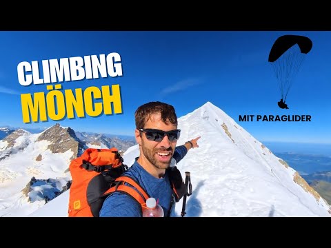 Climb and Fly Mönch 4107 meters | Solo via the extreme southeast ridge