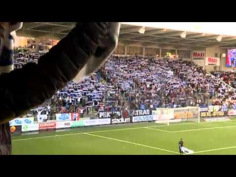 Peking Fanz scarf tifo and song - IFK Norrköping - Helsingborgs IF  (2/5-2016)