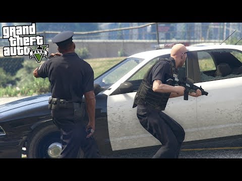 GTA 5 MODS LSPDFR 60 - SHOT FIRED HAD TO CALL BACKUP - OPENED FIRE ON COPS (GTA 5 Mods)