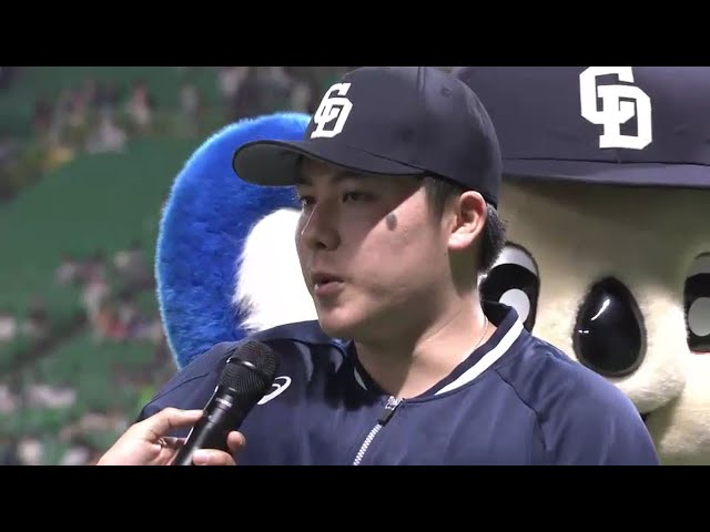 ドラゴンズ・若松投手ヒーローインタビュー 2016/6/1 H-D