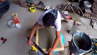 faire une plaque en ciment épaisseur 3 cm- tutoriel