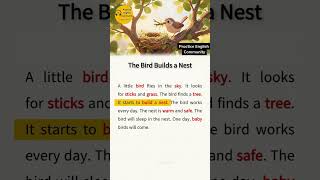 English Listening Practice – The Bird builds A Nest | Short English Story with Subtitles