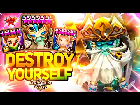 WTF SELF-DESTRUCTIVE CLEAVE with Psamathe and Einheri - Summoners War