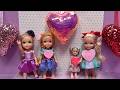 Valentine S Day Party Elsa Anna Toddlers At Rapunzel Heart Toss Cards Barbie Dolls