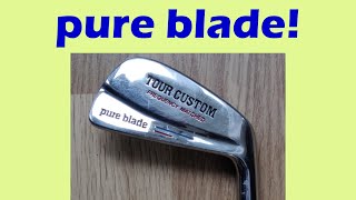 Mid-handicap golfer uses pure blades by Petron.