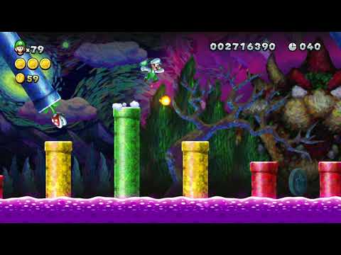 New Super Luigi U Soda Jungle 4 Painted Pipeworks Secret Exit
