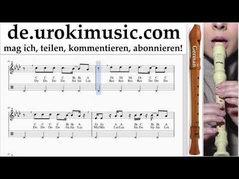 Blockflöte Lernen G. Katy Perry - Never Really Over Tabulatur um-i-n995