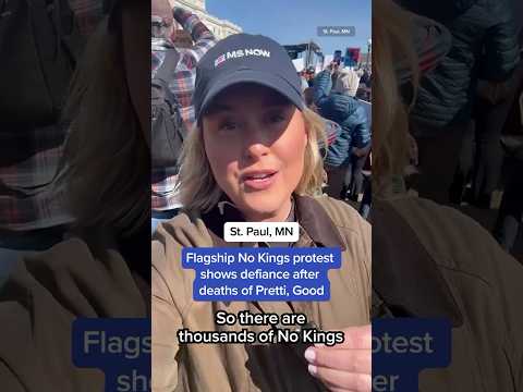 Flagship No Kings protest shows defiance after deaths of Pretti, Good