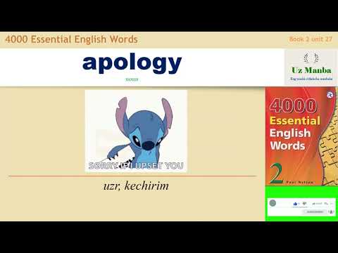 4000 Essential English Words 2 Unit 27 inglizcha lug'at