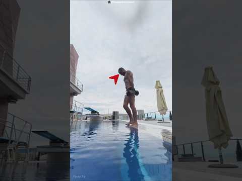 Dumbbell Challenge Gone Wrong! 😱🏊‍♂️ #shorts