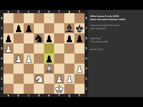 Evgeny A Levin - Alexander Evdokimov | Torre Attack | 2016