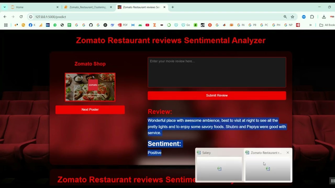 Zomato Restaurant Reviews Sentimental Analyzer in Python Projects