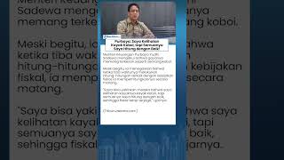 Menkeu Purbaya Tegas! Saya Memang Kelihatan Koboi, tapi Semua Saya Hitung Matang!