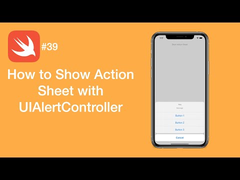 How to Show Action Sheet with UIAlertController - Swift #39 - iOS Programming