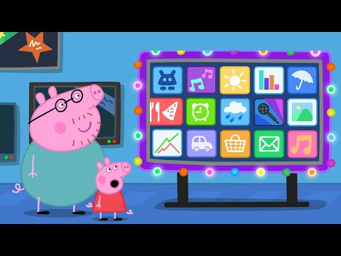 Peppa's NEW FUTURISTIC TV 📺 Peppa Pig Full Episodes | 2 Hours of Kids Cartoons