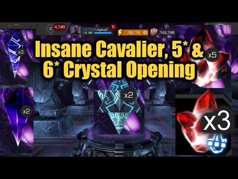 Insane Cavalier, 5 star, 5 star nexus, and 6 star Crystal Opening | MCOC