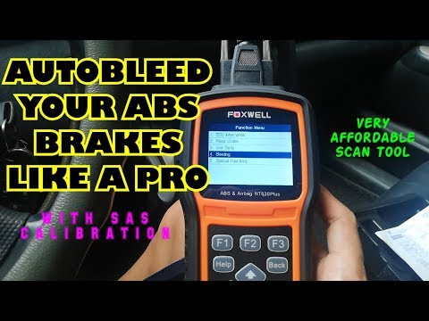 ABS BRAKE AutoBleed with an OBD2 SCANNER Foxwell NT630 Plus