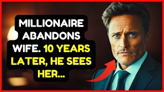 Millionaire Abandons Wife. 10 Years Later, He Sees Her at the Airport With a Young Man Who Looks