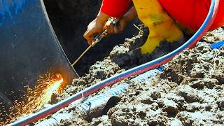 Melubangi Menyambung Casing Baja Tebal Pakai Las Blender Listrik