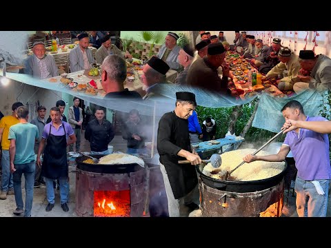 Uzbek wedding and Samarkand morning pilaf | samarkand plov |