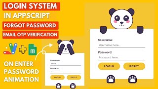 How To Make Login System In Appscript With Forgot / Reset Password Using Email OTP Verification | B9