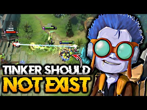 18-0 Tinker Should not Exist in Dota! Dota 2 7.29c (Tinker Gameplay)