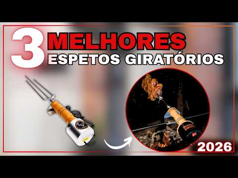TOP3 Espetos Giratórios Elétricos 2026: Power Espeto, Brothers Grill Premium ou Brothers Grill Eco
