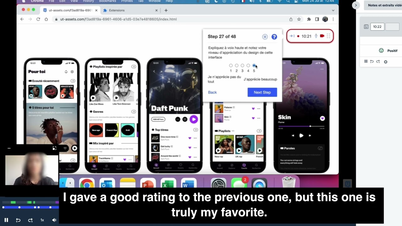 Deezer Revamp user test video 2