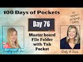 Day 76 Of 100 Days Of Junk Journal Pockets Master Board File Folder With Tab Pocket