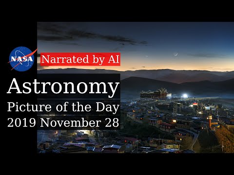 APOD: 2019-11-28 - Moon and Planets at Twilight (Narrated by Joanna)