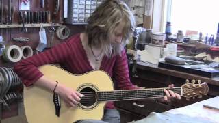 Fisherman by Leo Kottke played on a new Petros &quot;Macyn Taylor Model&quot; FS at the Petros shop.